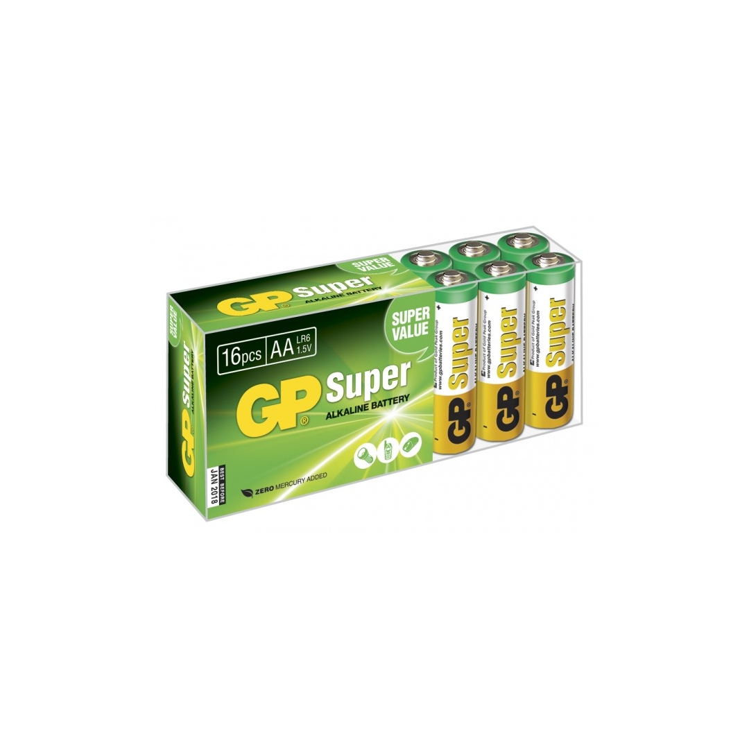 Pilas alcalina 12 x AA / LR6 SUPER - 1,5V - GP Battery